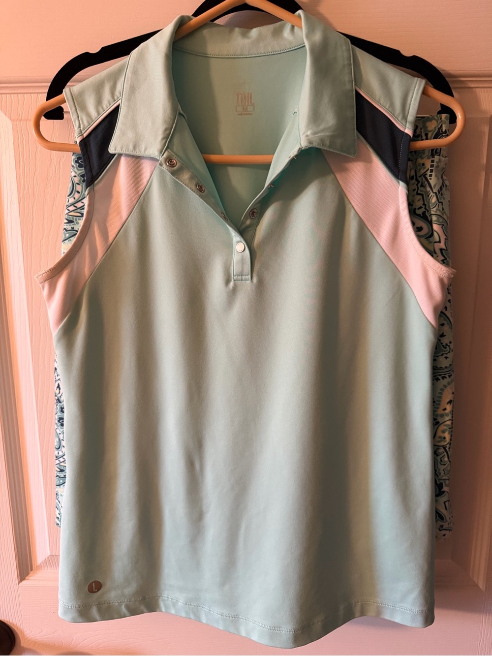 TAIL Sleeveless Polo Tank Top - Light Mint